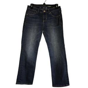 APT9 DARK WASH MID RISE JEAN CAPRIS SIZE 4P